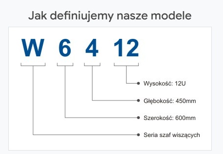 W6412ZL/W - szafa Rack 19" - 600x450x12U (Złożona)