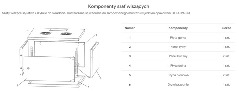 WSH5412/W - szafa Rack 19'' - 540x400x12U