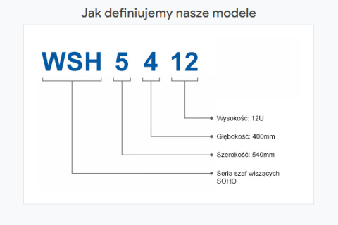 WSH5412/W - szafa Rack 19'' - 540x400x12U