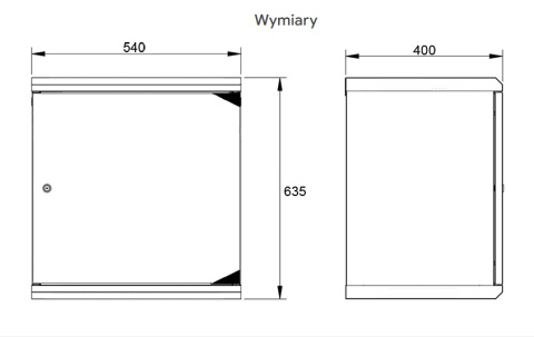WSH5412/W - szafa Rack 19'' - 540x400x12U