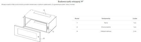 W5306/B - szafa Rack 19" - 540x362x6U