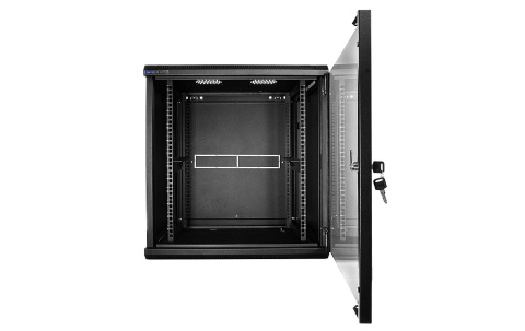 W6612/B - szafa Rack 19" - 600x600x12U (Rozłożona)