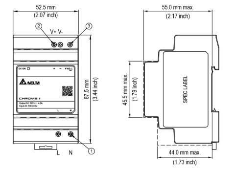 ZASILACZ IMPULSOWY DRC-12V060W-1RZ Delta Electronics