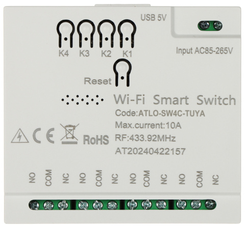 INTELIGENTNY PRZEŁĄCZNIK ATLO-SW4C-TUYA Wi-Fi, Tuya Smart