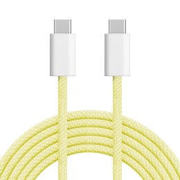 Kabel USB typu C - USB typu C 60 W 1,5 m żółty Kruger&Matz Basic