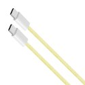 Kabel USB typu C - USB typu C 60 W 1 m żółty Kruger&Matz Basic