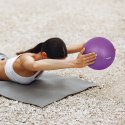 Mini piłka gimnastyczna do pilates rehabilitacyjna 25cm z pompką ręczną, kolor fioletowy, REBEL ACTIVE