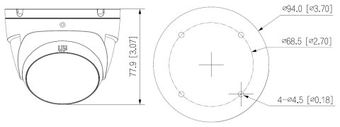KAMERA AHD, HD-CVI, HD-TVI, PAL HAC-T2A21-U-0280B - 1080p 2.8 mm DAHUA