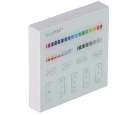 PILOT ŚCIENNY DO STEROWNIKÓW OŚWIETLENIA LED B4 2.4 GHz, MONO, CCT, RGB, RGBW, RGBCCT (RGBWW) MiBOXER