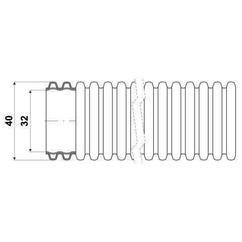 RURA KARBOWANA KF-09040/25M arot 25 m Ø 40 mm KOPOS