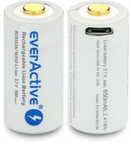 Akumulatorek 16340 / R-CR123 3,7V everActive 700mAh (1 szt.) z zabezpieczeniem