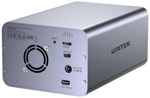 Unitek Obudowa RAID do dysku SATA 2.5''/3.5'' 4 tryby 40TB USB C 10Gb/s