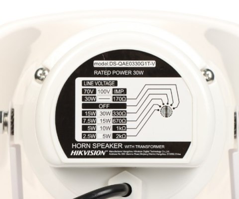 GŁOŚNIK TUBOWY DS-QAE0330G1T-V 30 W IP65 Hikvision