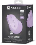Mysz komputerowa Natec Crake 2 Pure Lavender 2400DPI bezprzewodowa