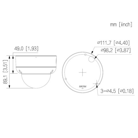 KAMERA WANDALOODPORNA IP IPC-HDBW3649E-AS-IL-0280B WizSense Smart Dual Light - 6 Mpx 2.8 mm DAHUA