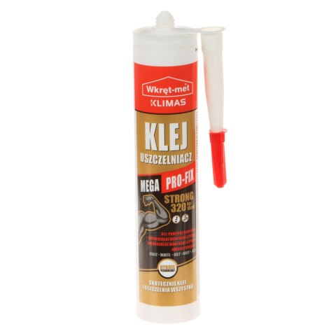 KLEJ USZCZELNIACZ KU-STRONG-310-BI KARTUSZ 310 ml BIAŁY WKRĘT-MET KLIMAS