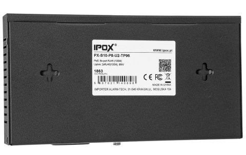 PX-S10-P8-U2-TP96 - switch PoE 8-port + 2 RJ45