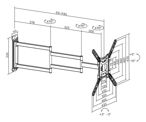 UCHWYT DO TELEWIZORA LUB MONITORA BRATECK-LPA84-445XL BRATECK