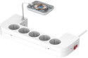 LISTWA ANTYPRZEPIĘCIOWA Z ZABEZPIECZENIEM Energizer 5x SCHUKO 2x USB-A 1x USB-C 2500W 10A KABEL 2M