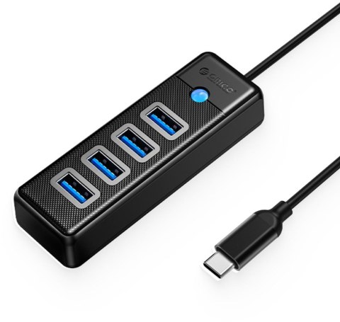 Hub USB Orico USB-C 4x USB-A 3.1 czarny