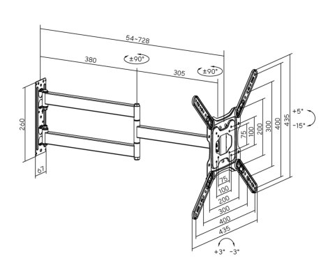 UCHWYT DO TELEWIZORA LUB MONITORA BRATECK-LPA84-443L BRATECK