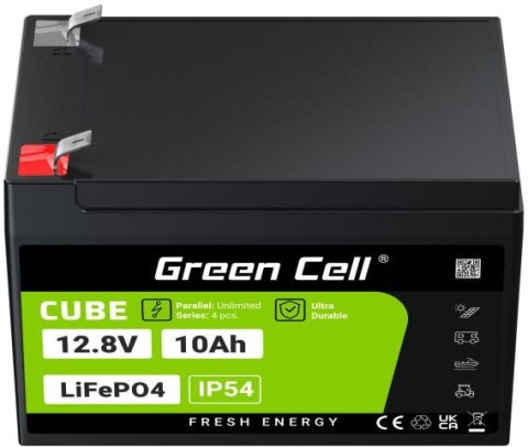 AKUMULATOR LITOWO-ŻELAZOWO-FOSFORANOWY LiFePO4 Green Cell Cube 12.8V 10Ah LFPGC12V10AH