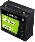 AKUMULATOR LITOWO-ŻELAZOWO-FOSFORANOWY LiFePO4 Green Cell Cube 12.8V 20Ah LFPGC12V20AH
