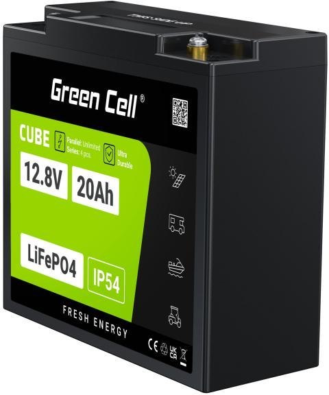 AKUMULATOR LITOWO-ŻELAZOWO-FOSFORANOWY LiFePO4 Green Cell Cube 12.8V 20Ah LFPGC12V20AH