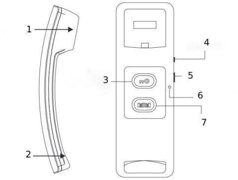 Domofon EURA ADP-24A3 biały 2 żyłowy