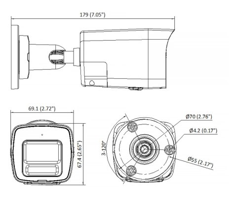 KAMERA IP DS-2CD1063G2-LIUF/SL(2.8MM)PL Smart Hybrid Light 6 Mpx Hikvision