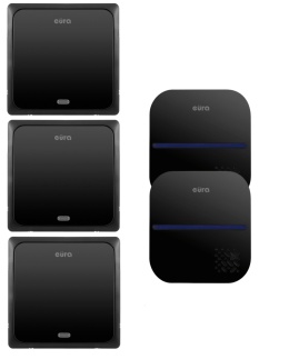 DZWONEK BEZPRZEWODOWY 3 nadajniki 2 odbiorniki BLUES