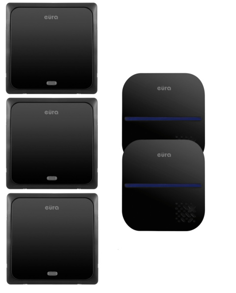 DZWONEK BEZPRZEWODOWY 3 nadajniki 2 odbiorniki BLUES