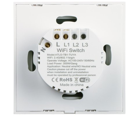 INTELIGENTNY DOTYKOWY PRZEŁĄCZNIK ŚWIATŁA ATLO-TB1-TUYA Wi-Fi, Tuya Smart
