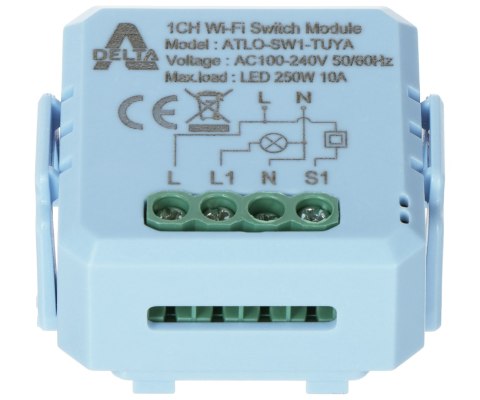 INTELIGENTNY STEROWNIK OŚWIETLENIA LED ATLO-SW1-TUYA Wi-Fi, Tuya Smart