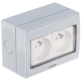 GNIAZDO NATYNKOWE PODWÓJNE ATLO-S2IP5 IP55