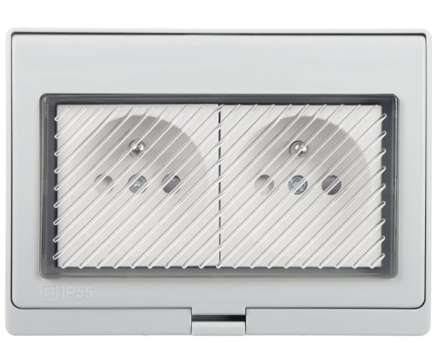 GNIAZDO NATYNKOWE PODWÓJNE ATLO-S2IP5 IP55