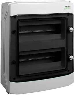 PLASTIKOWA OBUDOWA INSTALACYJNA Natynkowa IP65, 2X12 modułów. PHS 24T FB NOARK 110685