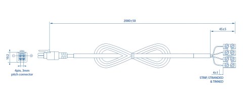 KABEL ZASILAJĄCY PR2FK20M 2.0 m Teltonika