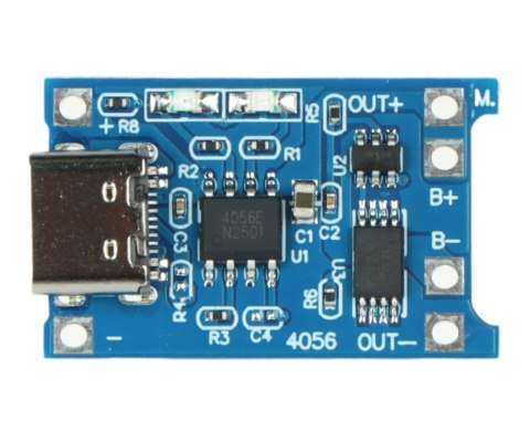 MODUŁ ŁADOWANIA AKUMULATORÓW LI-ION CHAR-4056-18650/USB-C
