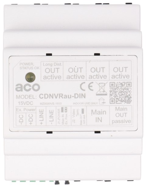 ROZDZIELACZ AKTYWNY VIDEO CDNVRAU-DIN ACO