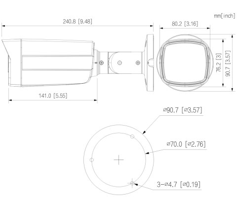 KAMERA AHD, HD-CVI, HD-TVI, CVBS HAC-HFW1239TM-A-LED-0360B-S3 Full-Color - 1080p 3.6 mm DAHUA
