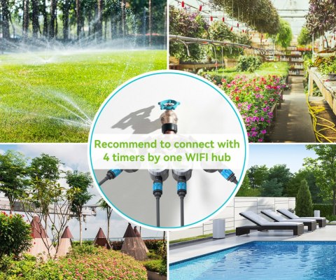 INTELIGENTNY ZAWÓR DO SYSTEMU NAWADNIANIA Z BRAMKĄ WIFI TTV102B+TWG009BW Tuya Smart RainPoint