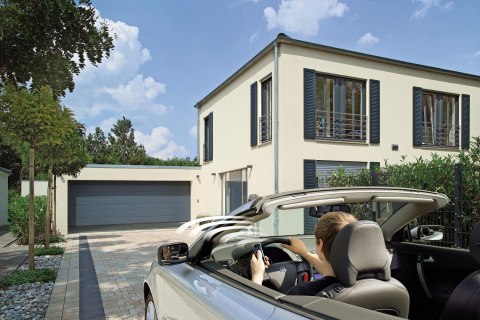 Brama garażowa Renomatic/Hormann 2500x2125mm (z napędem i szyną) - przetłoczenia M Woodgrain