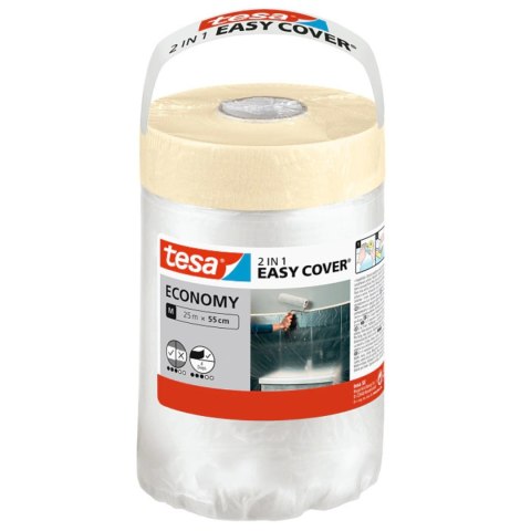 FOLIA OCHRONNA Z TAŚMĄ EASY-COVER-ECONOMY/M/25X550 TESA