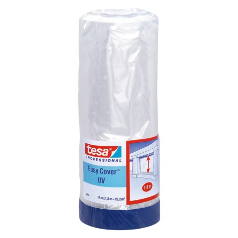 FOLIA OCHRONNA Z TAŚMĄ EASY-COVER/UV/14X1800 TESA