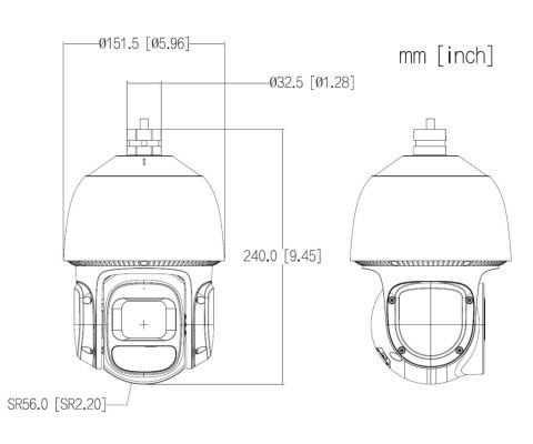 KAMERA IP OBROTOWA ZEWNĘTRZNA SD3D416NB-GNY WizSense - 4 Mpx 5 ... 80 mm DAHUA