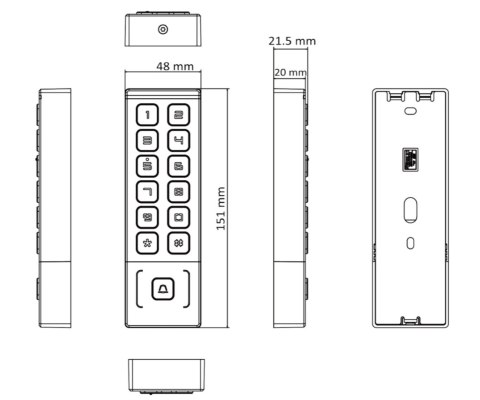 ZAMEK SZYFROWY DS-K1T809MX Hikvision