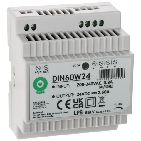 ZASILACZ IMPULSOWY DIN60W24 POS