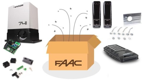Zestaw Delta 3 FDS - FAAC 741 do 900kg bram przesuwnych