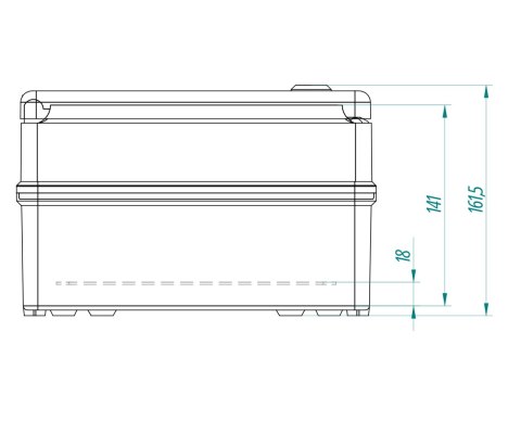 OBUDOWA HERMETYCZNA INDUSTRIAL/252X352X142/SR2-TR/EPN 252 x 352 x 162 mm Elektro-Plast Nasielsk